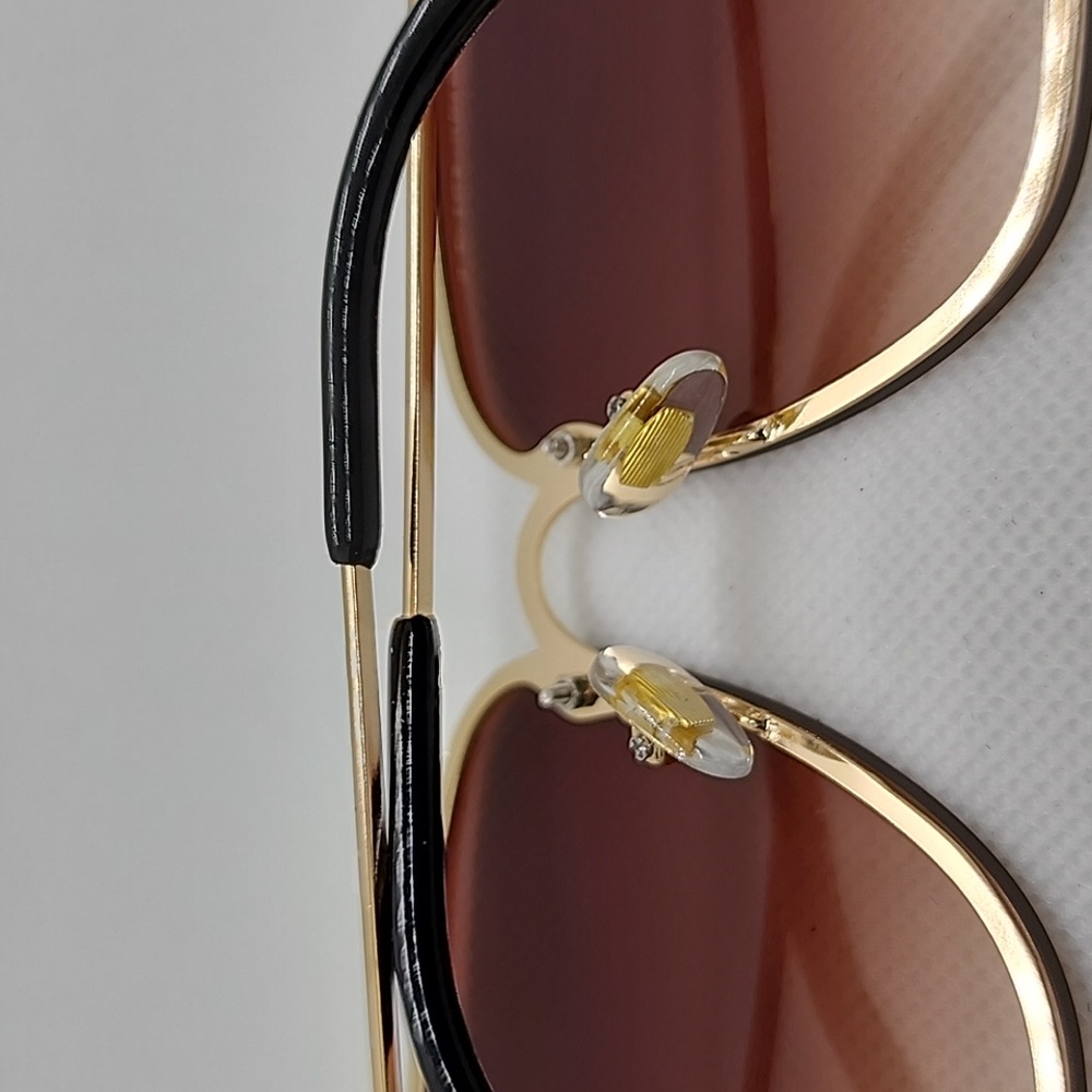 Rimless Bee Gradient Color Lens Oversize Sunglasses - Picture 5 of 10